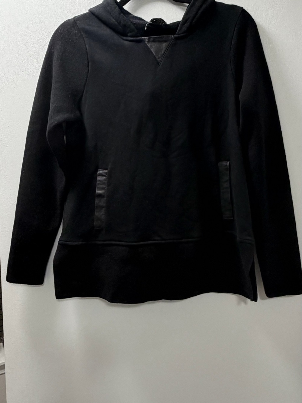 Club Monaco Men's Mixed-Media Knit Pullover Hoodie